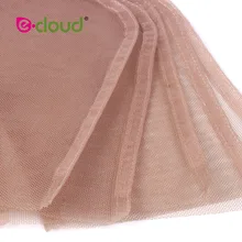 10-50 шт 4X4 дюймов швейцарская шнуровка фронтальная основа коричневый ручной мешочки чистая часть для изготовления кружева парики закрытие Аксессуары для париков