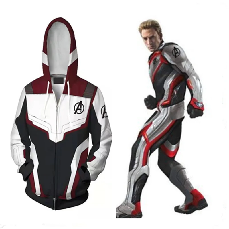 Avengers Endgame Quantum Realm Hot Movie Sweatshirt Jacket Hoodies Cosplay Costumes Halloween Jacket