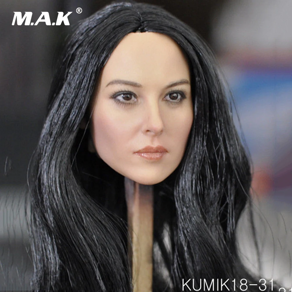 1//6 Scale Action Figures Bodies Accessories Head Model Sculpt with Hair