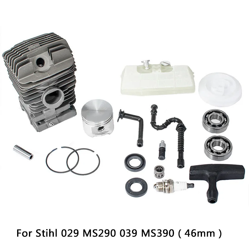 

46mm Cylinder Piston Oil Seal Gasket Bearings Kit for Stihl 029 MS290 039 MS390