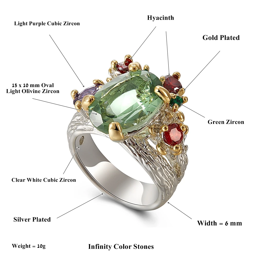 WA11636 infinity stones women ring vintage gothic jewelry  (4)