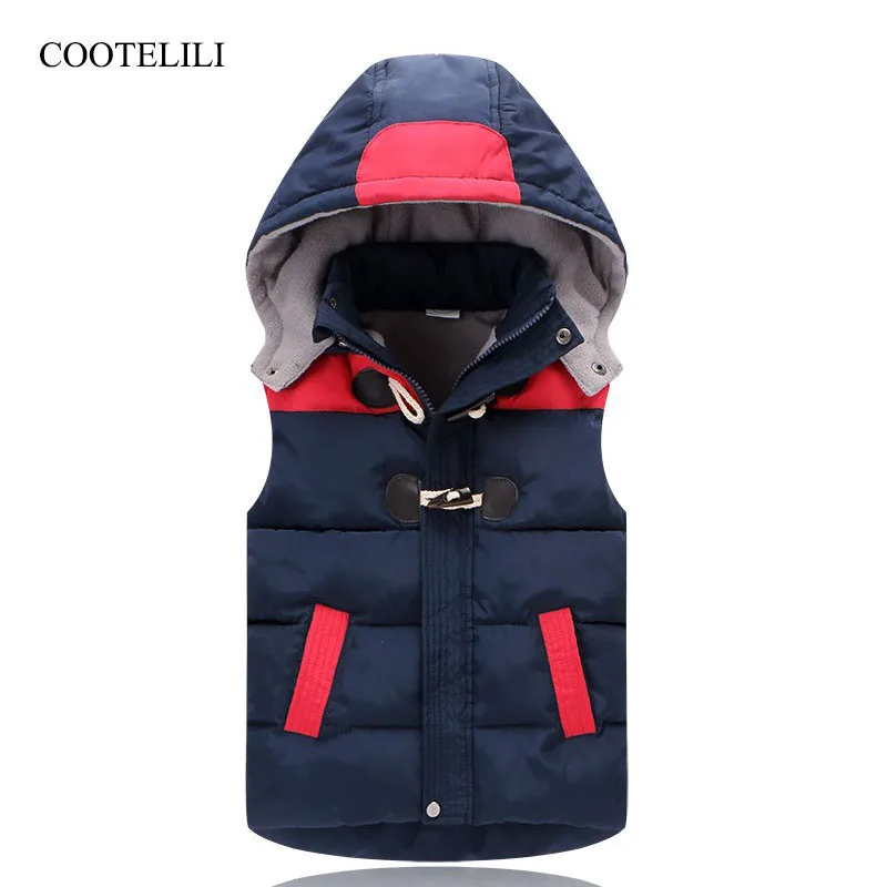 COOTELILI Thicken Kids Winter Jacket For Boys Girls Vest School Velvet Children Outerwear & Coats British Style Warm Jacket (9)