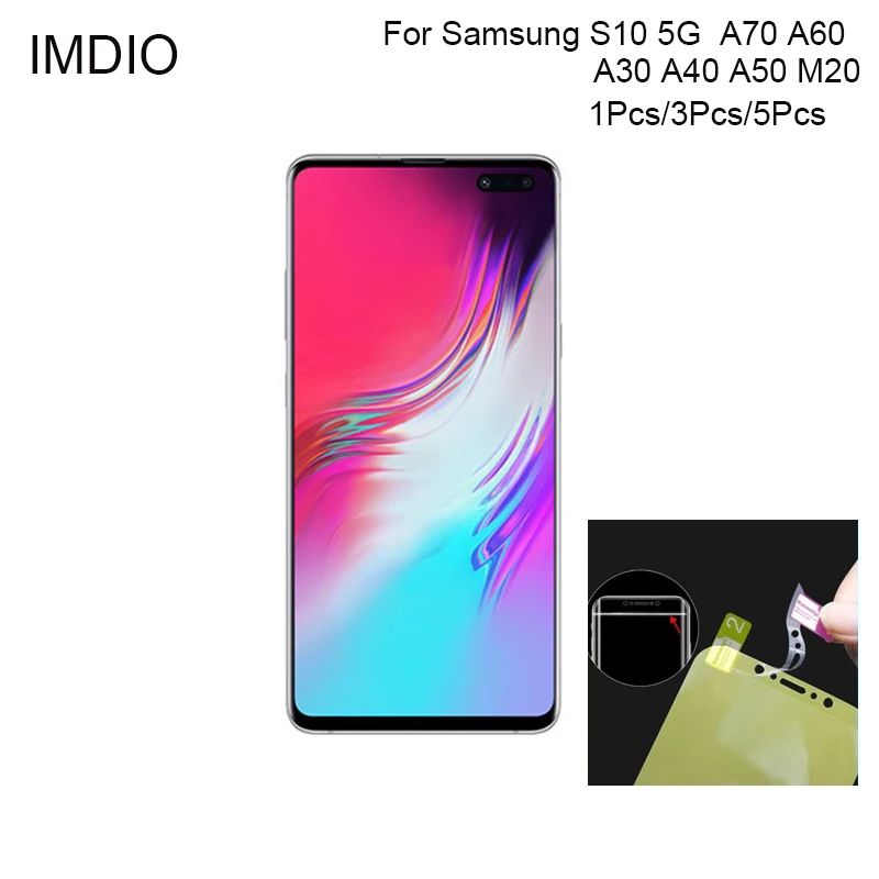 1 шт./3 шт./5 шт. samsung Galaxy S10 5G A70 A60 A50 A40 A30 M20 3D полное покрытие мягкая Гидрогелевая