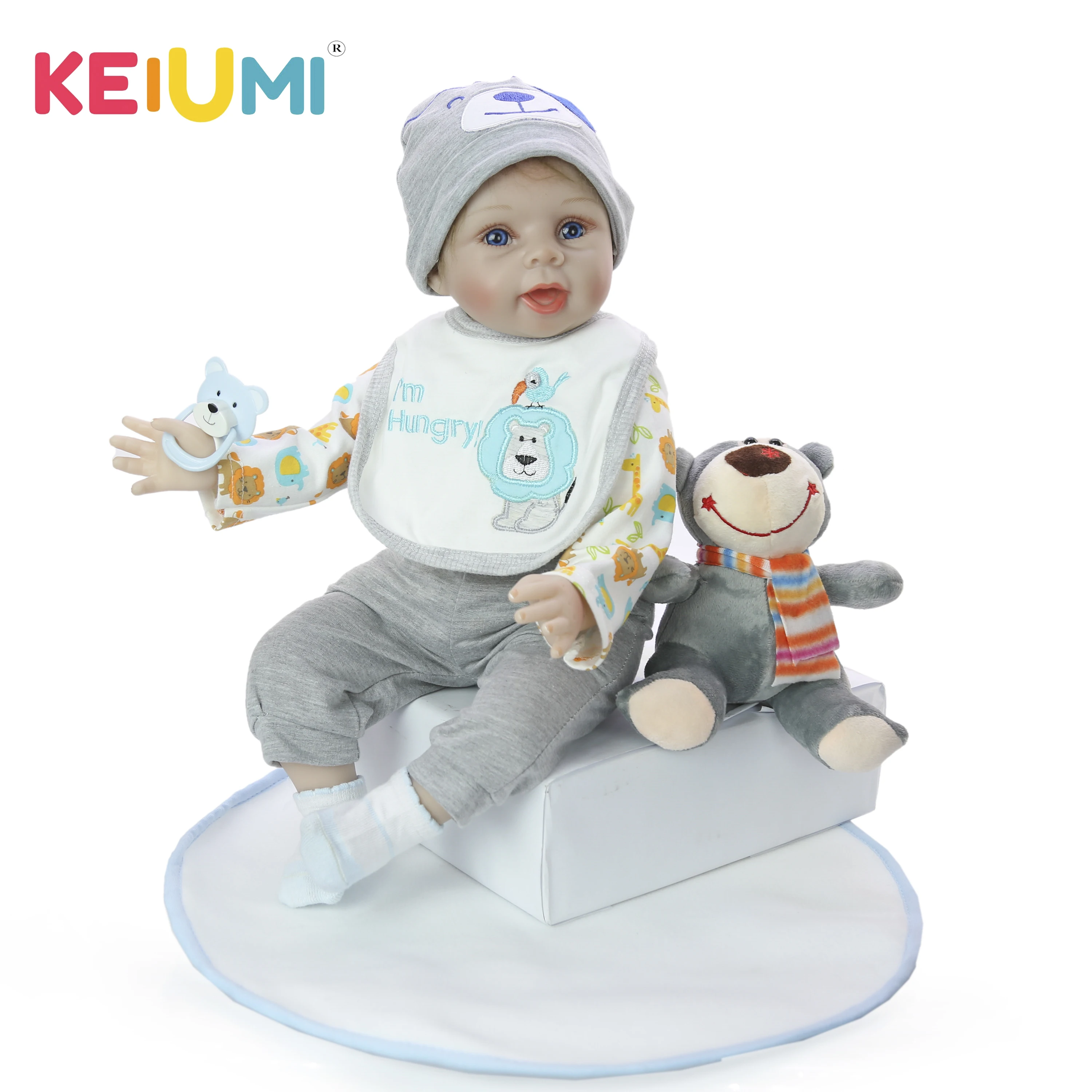 48CM Reborn Baby Doll Soft Silicone Lifelike Newborn Doll Girl Best Gift PM