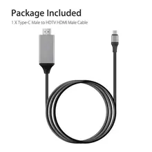 4 K USB 3,1 USB-C tipo C a HDMI cable HDTV adaptador hdmi para for Lenovo ThinkPad X1 2018 MacBook pro samsung S9 S10 NOTE9
