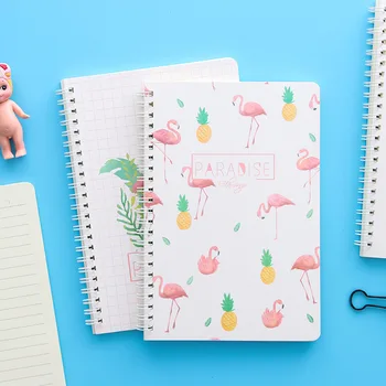 

Coloffice Kawaii Lovely Korean Stationery Cartoon Flamingo Series Notebook A5 NoteBook Student School Office Supplies Random 1PC