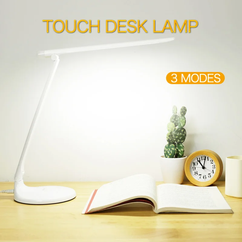

QINLE LED Desk Lamps Portable Adjustable Study Table Lamp Foldable Temperature Changeable Touch Dimmer Lighting Non-rechargeable