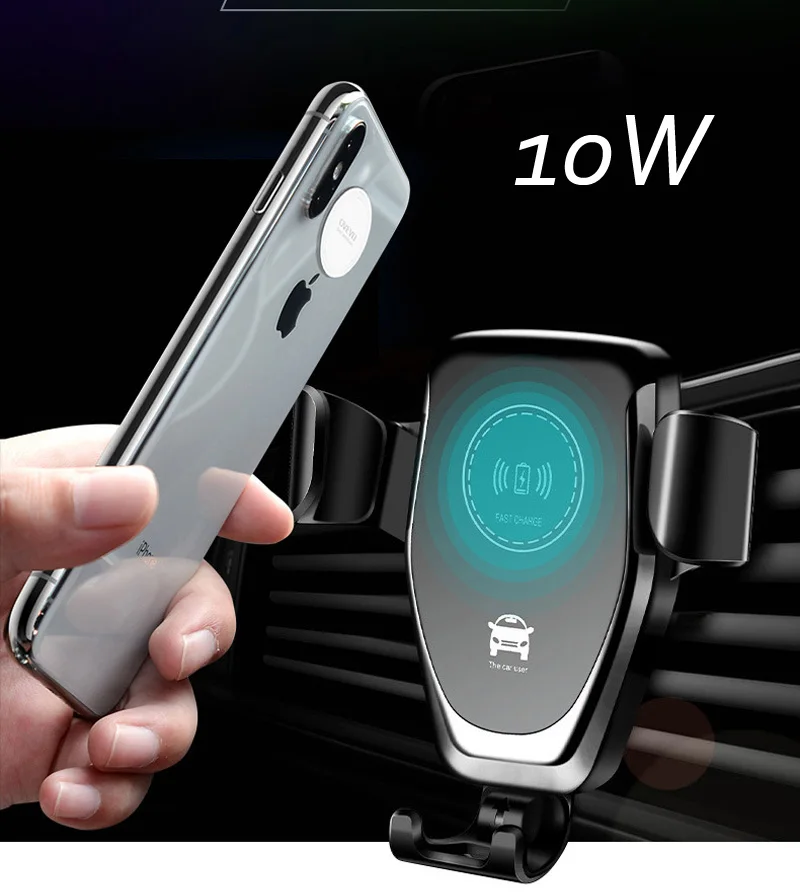 10W Qi Car Wireless Charger For iPhone Xs Max Xr X Samsung S10+ S10e S9 S8 S7 S6 Edge Wirless Charging Car Charger Phone Holder