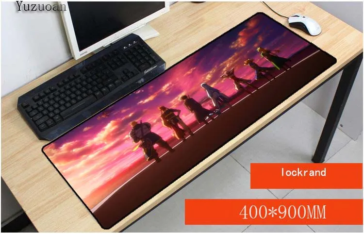  Yuzuoan Sword Art Online Super Large Mouse Pad 900*400*3mm With Locking Edge For desktop And Laptop