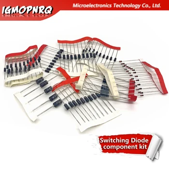 

8values=100pcs 1N4148 1N4007 1N5819 1N5399 1N5408 1N5822 FR107 FR207 Switching Diode component diy kit