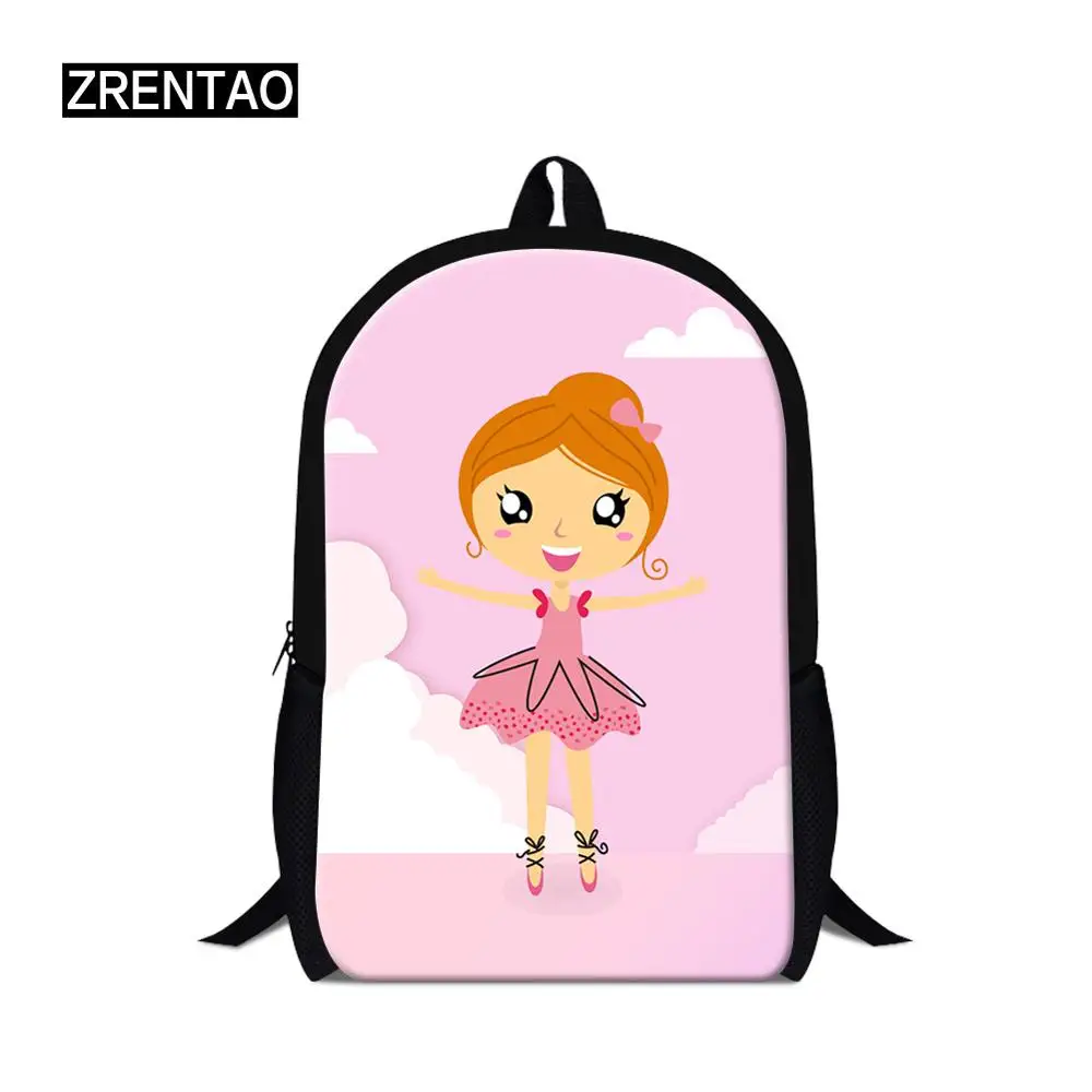 Kindergarten Baby Girl School Backpacks Cute Cartoon Dancing Girls Print Personalized Bookbag Casual Pink Bagpack Duffle Mochila | Багаж и