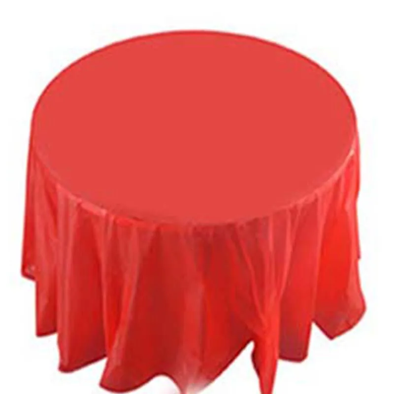 

BALLE Disposable Tablecloth Round Plastic Party Table Cover PE Material Diameter 213cm