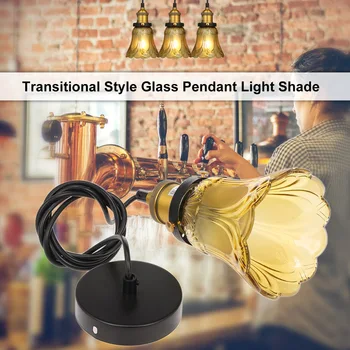 

Brown retro glass chandelier lampshade E26/27 interface Ceiling fan light glass lampshade Max 40W without bulb shipping