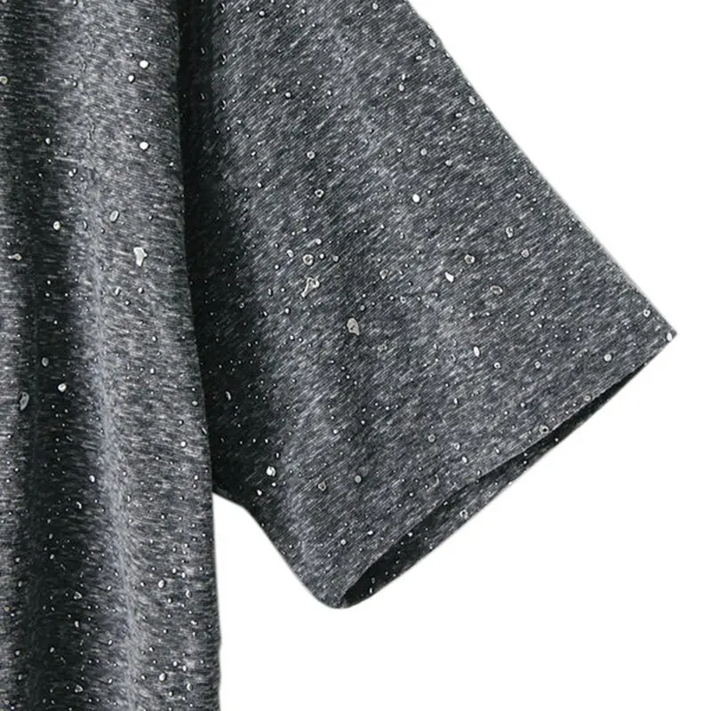 Summer 2018 New Fashion Plus Size T shirt Women Star Patterns Sequined Short Sleeve Loose Casual Tee Shirt Tops Summer 2018 New Fashion Plus Size T shirt Women Star Patterns Sequined Short Sleeve Loose Casual Tee Shirt Tops