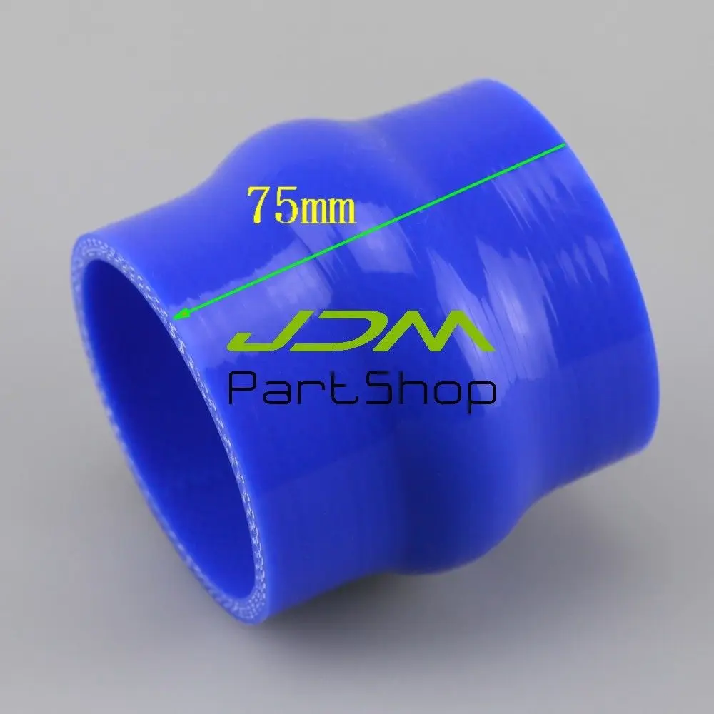 GASHER 90 Degree Elbow Silicone Hose - 2" ID, 6.3" Leg, 4-Ply With T-Bolt Clamps For Turbo Intercooler