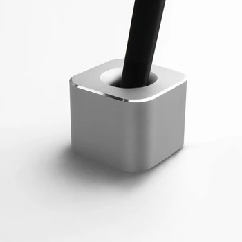 

Pen Holder Base Mini Aluminium Alloy Pen Stand Single Pencil Holder Base Desktop Creative Ornament for Home Office School