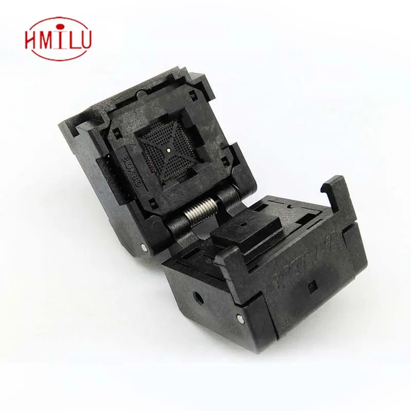 

QFN64 MLF64 Burn in Socket IC Test Socket IC549-0644-008-G Pitch 0.4mm Chip Size 8*8 Flash Adapter Clamshell Programming Socket