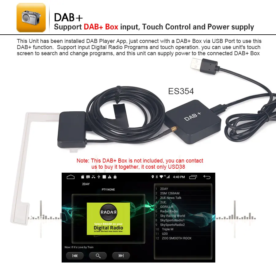 Erisin ES5790U " HD 1 Din Android 6,0 DAB+ автомобильный Радио DVD gps навигация OBD DTV-IN WiFi 4G интернет