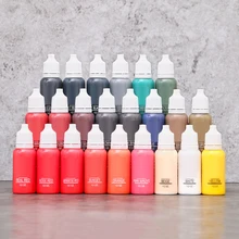 100 шт перманентные чернила макияж Пигмент 15 мл Косметика 23 цветные чернила для перманентного макияжа набор краски для микроблейдинга бровей губ Макияж для тела