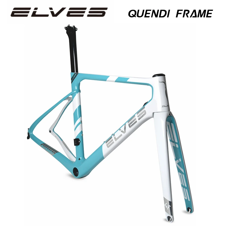 ELVES QUENDI шоссейная велосипедная Рама из углеродного волокна, рама+ вилка 1520 г, aero-dynamics, aerodynamics