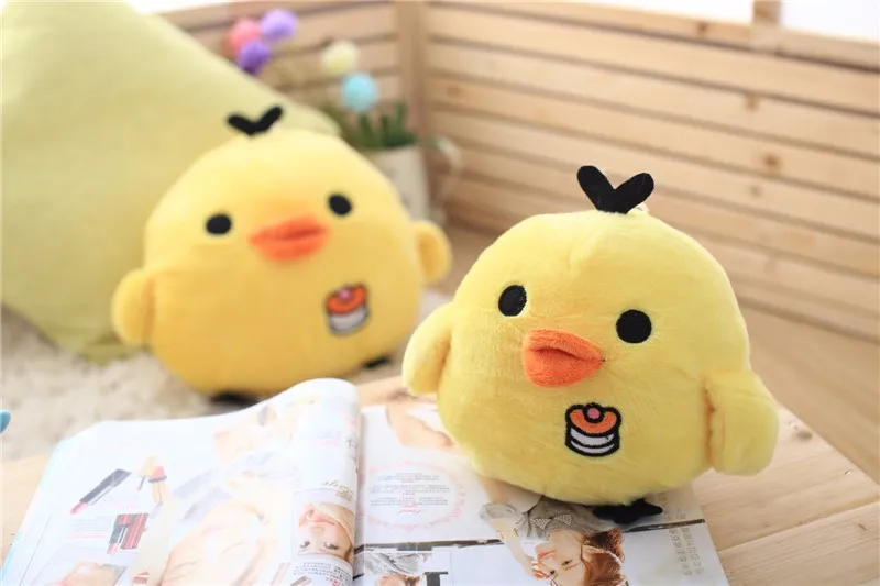 1 шт. Kawaii милый 15 см желтый цыпленок плюшевые игрушки Rilakuma расслабляющий цыпленок мягкие игрушки детские игрушки подарок на день рождения