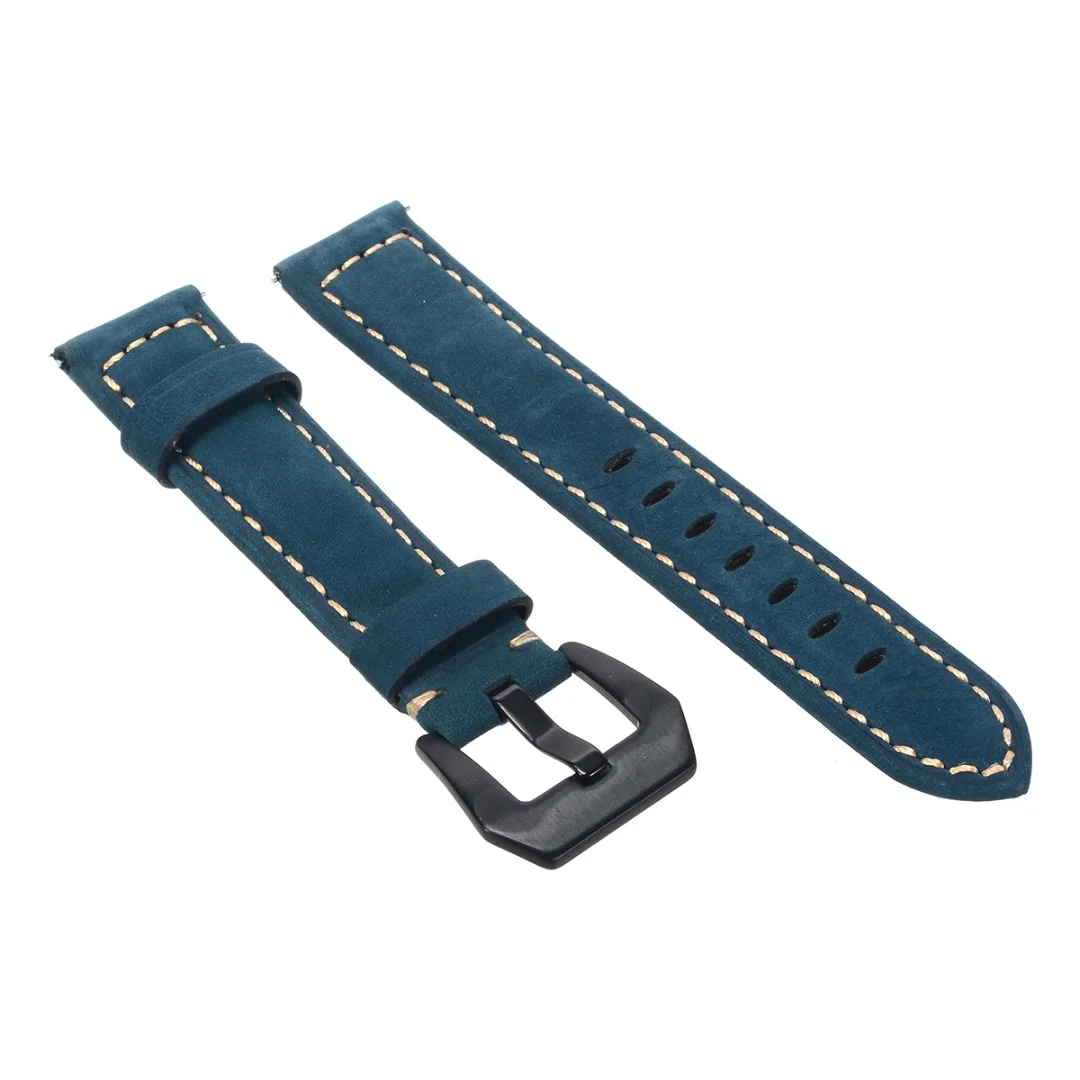 Black Brown Watch Band Genuine Leather Straps 42 /46mm Universal Quick Replacement Strap For Samsung Galaxy Watch Watchbands