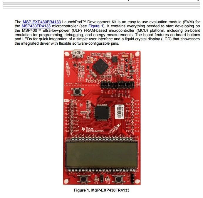 MSP-EXP430FR4133 INFO