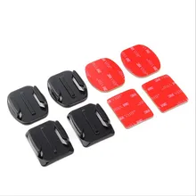 Плоская изогнутая поверхность автомобильный шлем Крепление стенд+ клейкие стикеры наклейки комплект для GoPro Hero 6 5 4 3 Xiaomi Yi SJCAM SJ4000 SJ5000 камера