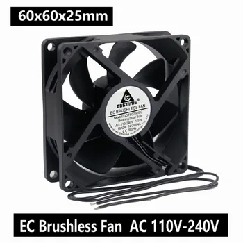 1PCS Gdstime Ball 60mm EC Fan 60x25mm 6cm AC 110V 115V 120V 220V 240V Fan 1.5W Axial Cooling Cooler Fan new original ebmpapst 8550n 80 38mm ac 220v 0 07a 12v industrial axial cooling fan