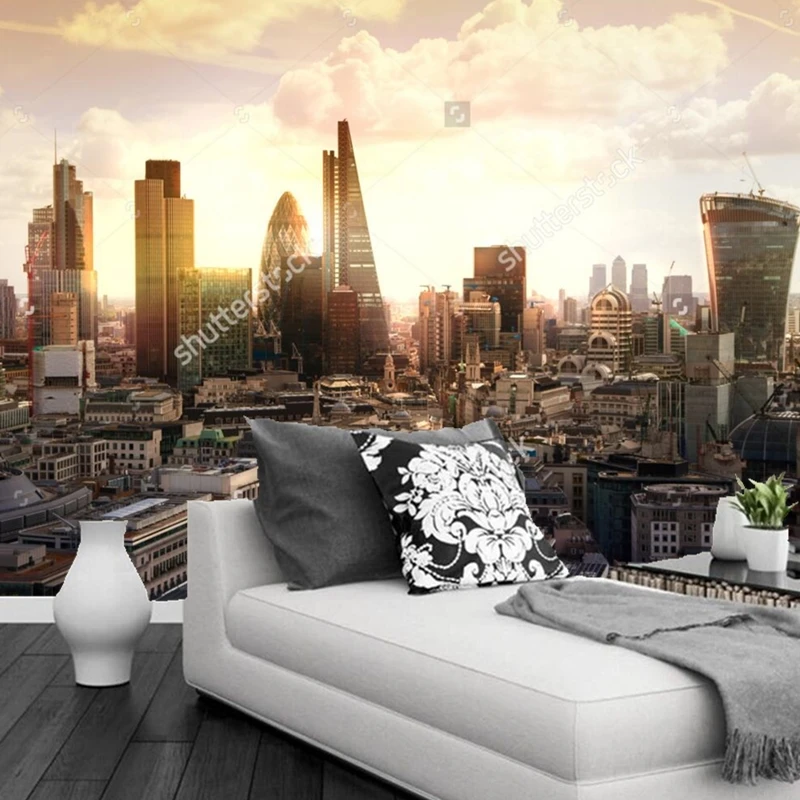 カスタム風景壁紙 ロンドンサンズ 3d写真壁画用リビングルーム寝室レストラン背景壁防水壁紙 Landscape Wallpaper Photo Muralswaterproof Wallpaper Aliexpress