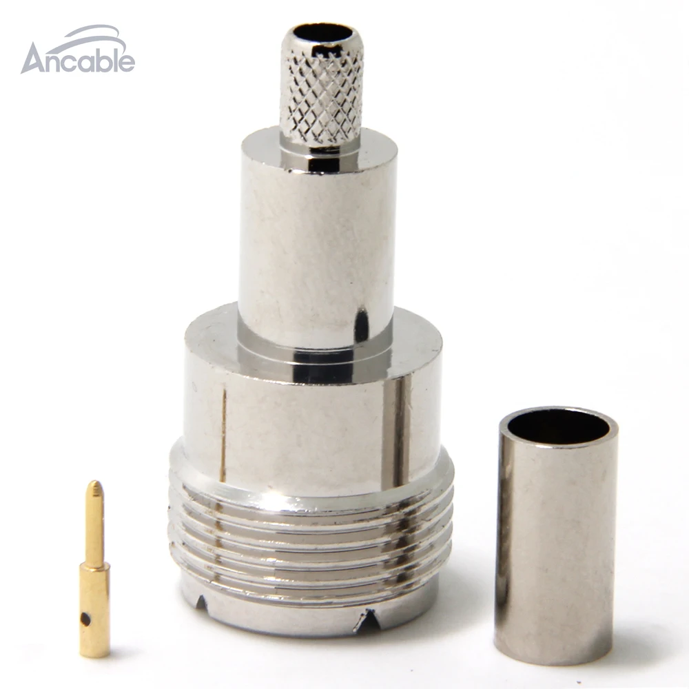 UHF PL 259 Crimp Female Connector for CB Ham Radio Antenna Pack of 2 on