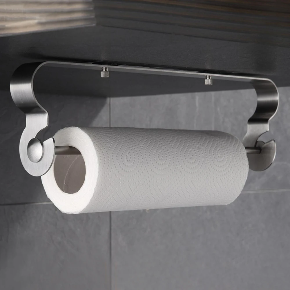 Creative Kitchen Roll Holder-A Roll Holder Hanging Without Punching Stainless Steel roll Holder,