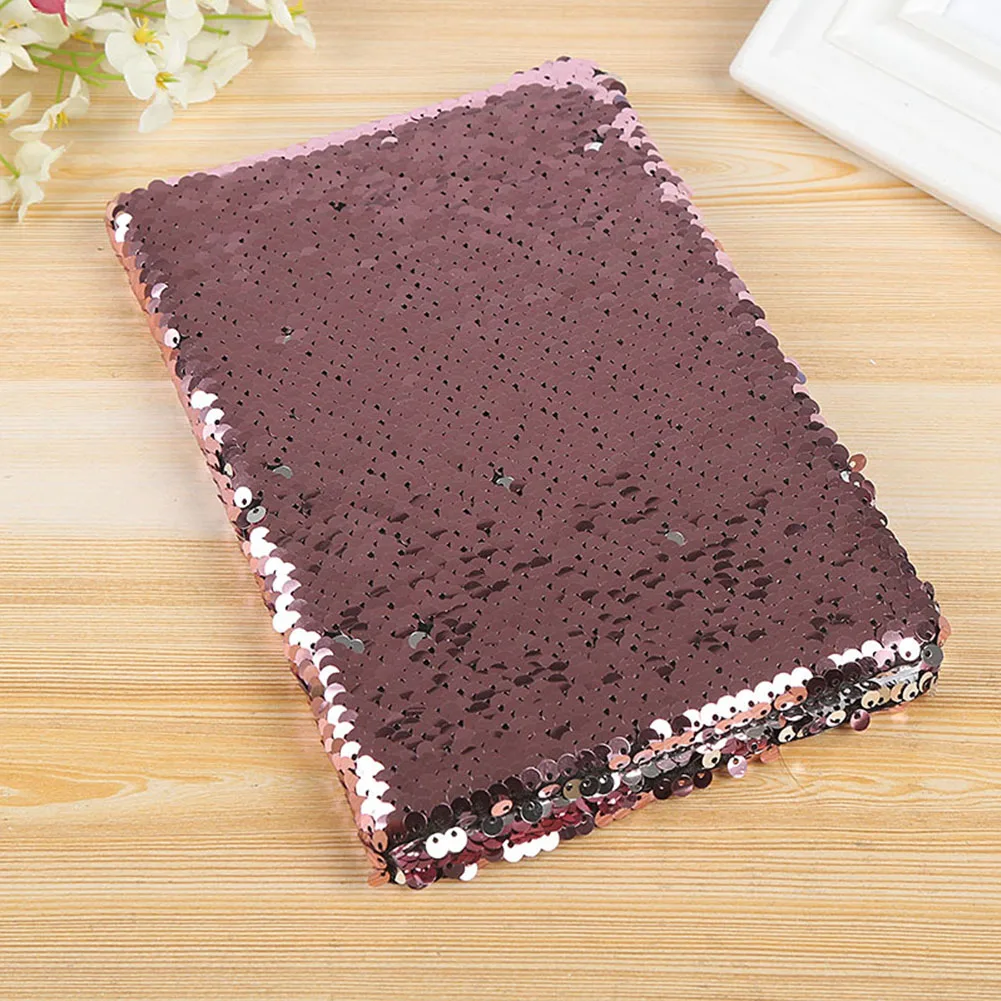 

Notebook Daily Memo Fashion Smooth Writing Sequins Eye-protect Gift Stationery Exquisite Colorful School Office English Letter