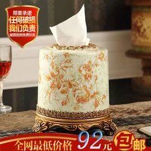 C Ретро необычная коробка для салфеток катушка круговой насосный лоток смолы knick knacks высококлассные гостиная коробка для салфеток