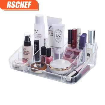 

Desktop cosmetics storage box Dresser transparent multi - functional cosmetic storage box