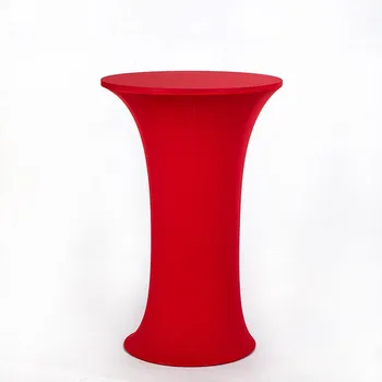 

Stretch Cocktail Table Cover Set Spandex Fitted Table Cloth Lycra Spandex Table Cover For Wedding Party Banquet Decoration