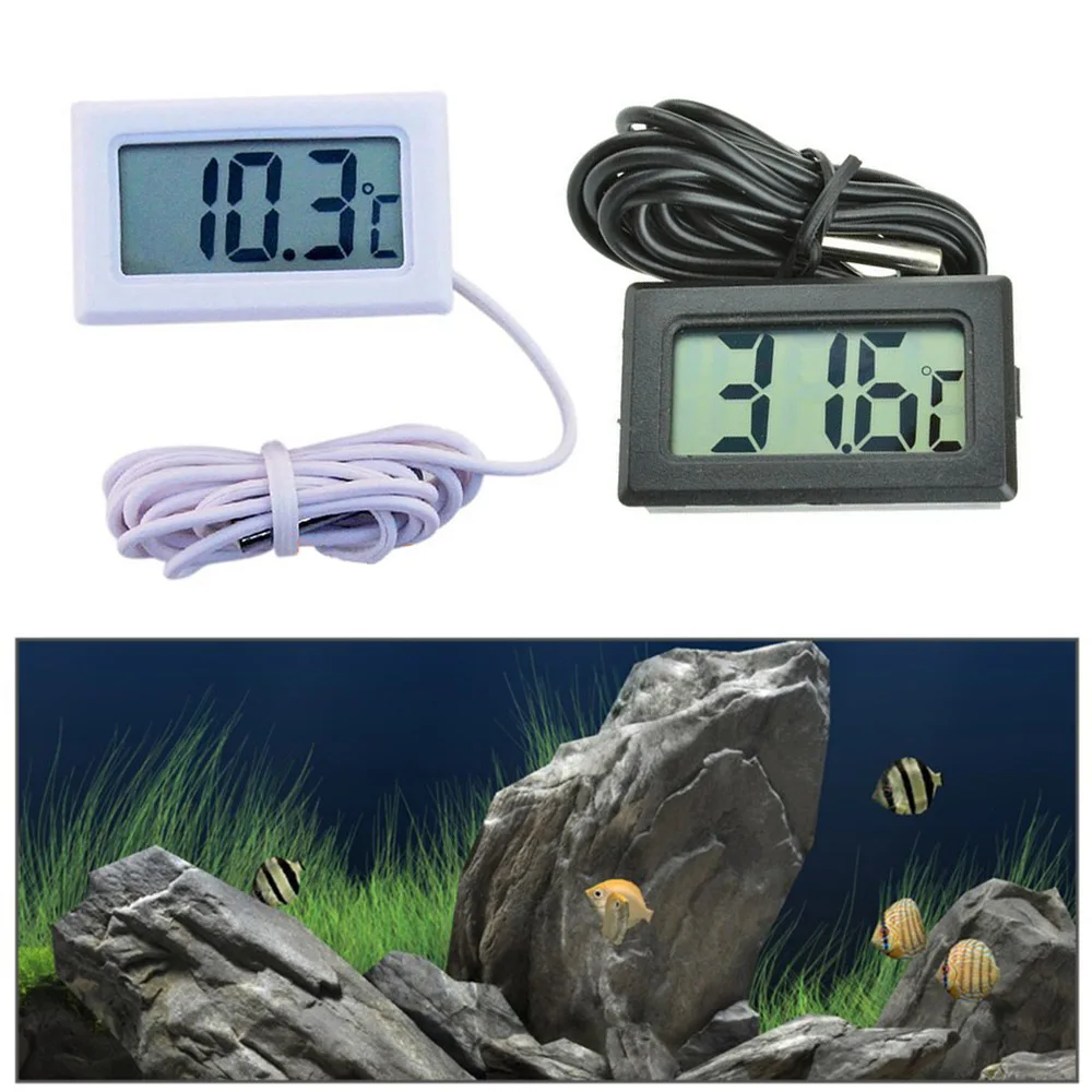 Mini LCD Digital Thermometer Aquarium fish tank Temperature Fridge Freezer Indoor Display Thermometer Sensor Meter Tool Supplies (6)