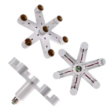 

1 To 7 E27 Socket Base LED Lamp Light Bulb Base Socket Splitter Holder Adapter Converter Bulb Base Adapter