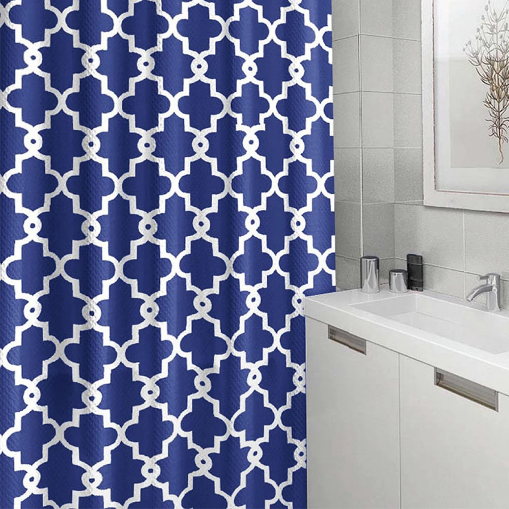 Online Dusche Vorhang Polyester Gewebe Bad Vorhang Wasserdicht PEVA Wc Bad Vorhang