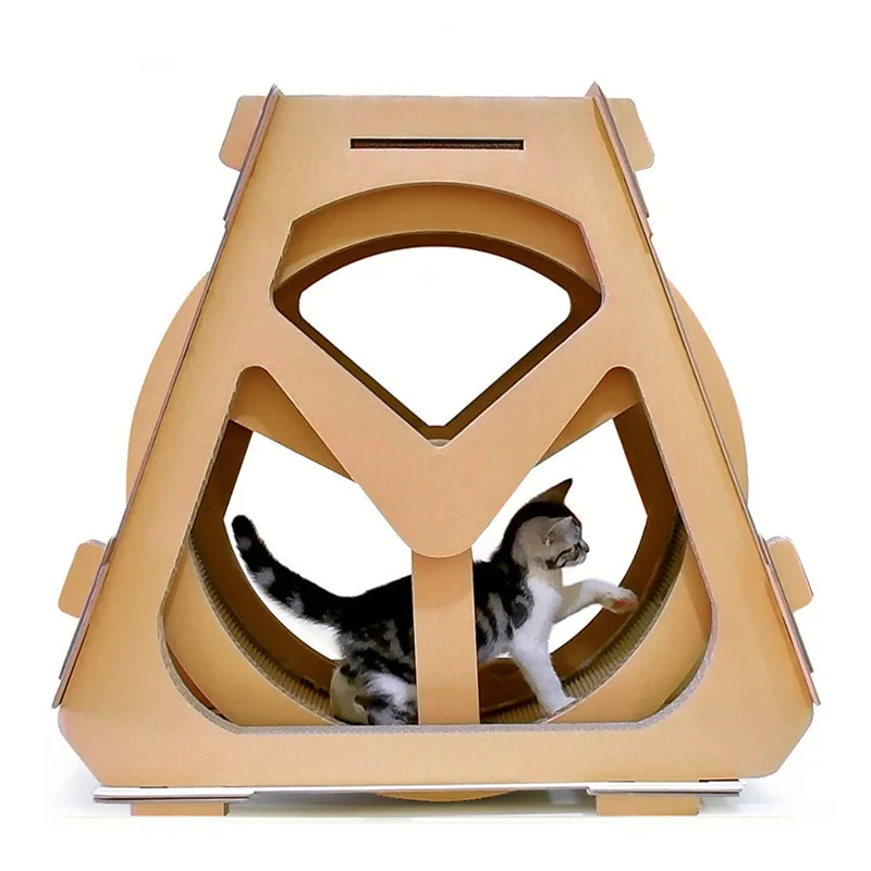 

Waterwheel Cat Climber Corrugated paper treadmill ferris wheel pet furniture scratch cardboard grab crawling shelf rotation