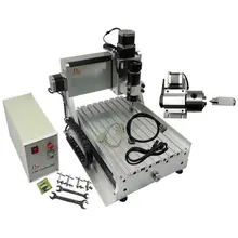 USB / Parallel port Mini CNC Engraving Machine 500W Spindle 4 Axis CNC Router Lathe Woodworking Machine