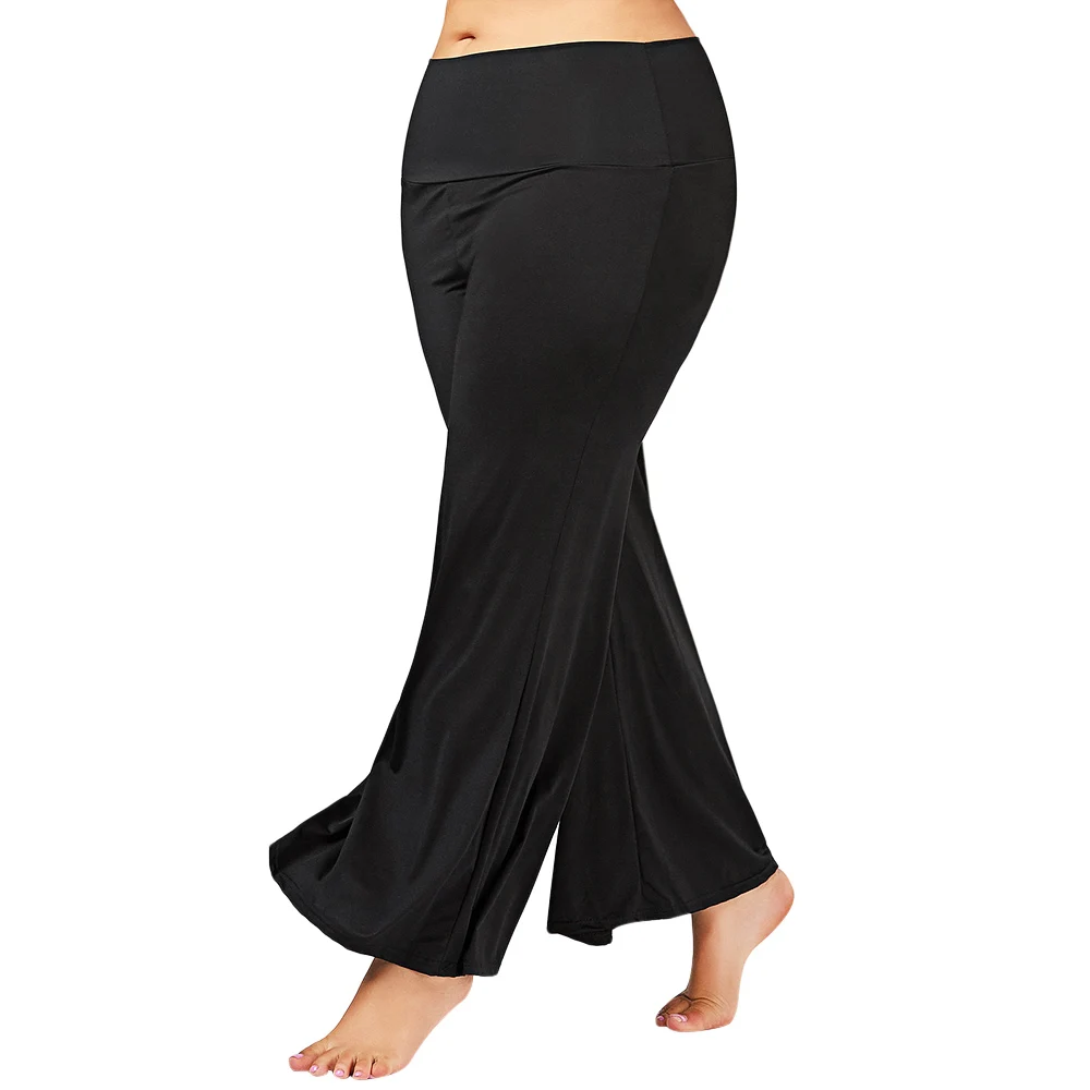 wide leg plus size yoga pants