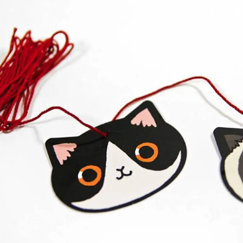 100 шт. закладки для кексов в форме головы кошки|birthday favors|decoration for birthdaybookmark favor |