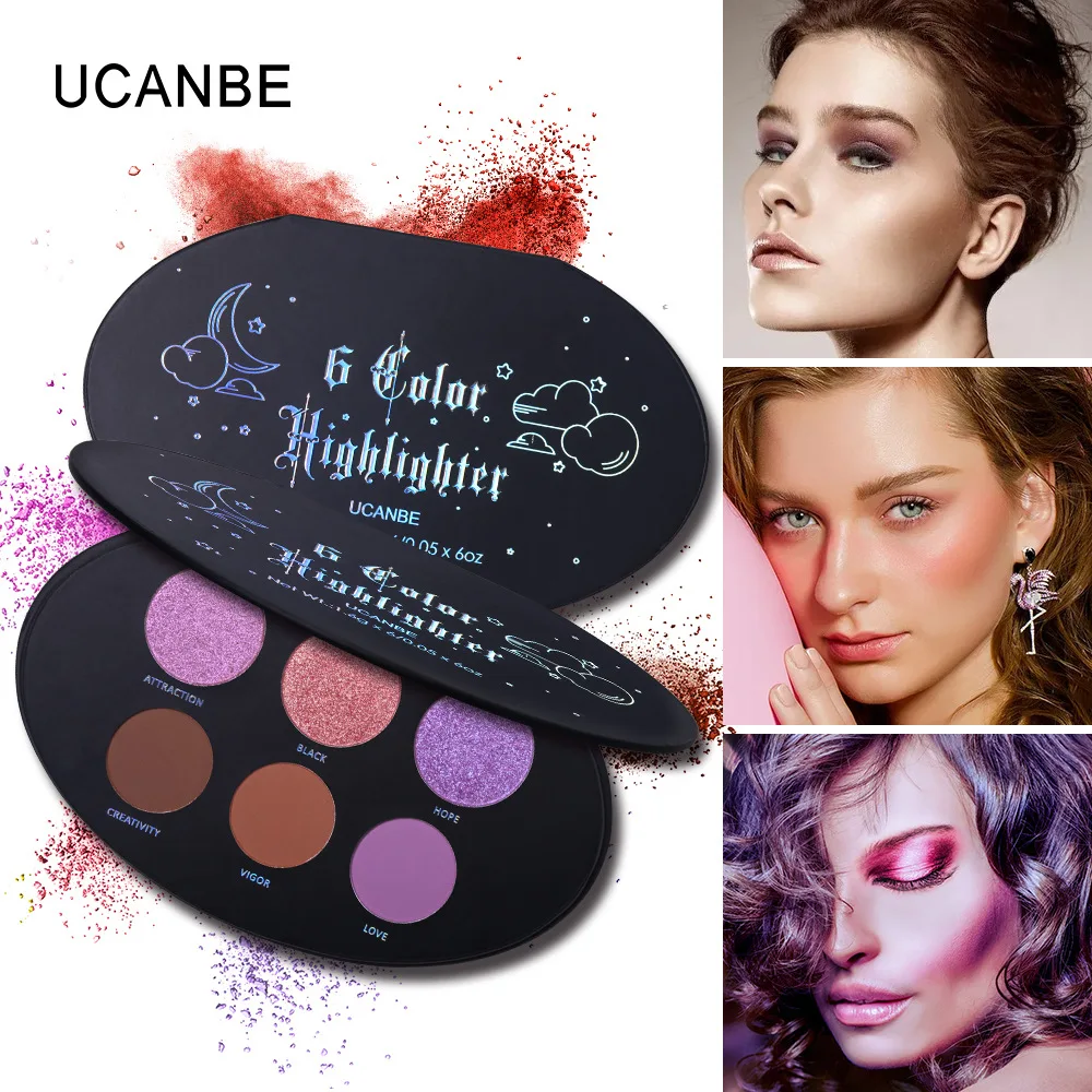 

UCANBE Shimmer Eyeshadows Highlight Matte Pearlescent Glitter Eye shadow Palette Blusher Shading Powder Makeup Cosmetic TSLM2