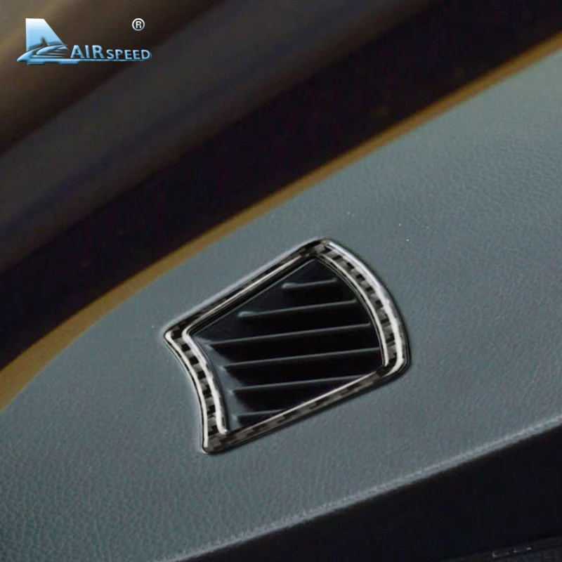 Airspeed Carbon Fiber Dashboard Air Condition Vent Outlet Decorative Frame for BMW 5 Series E60 2005