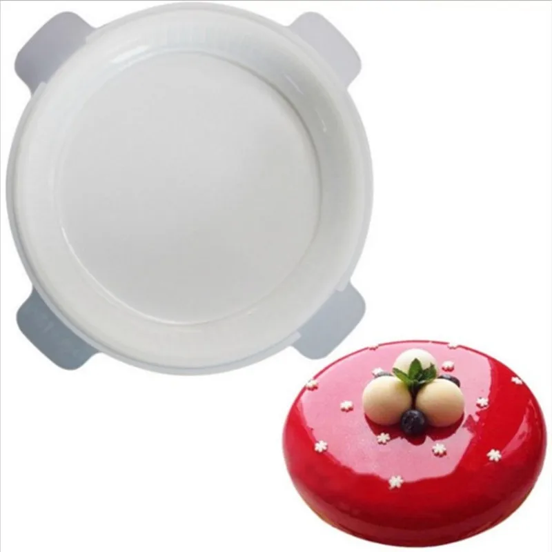 

TTLIFE Creative Kitchen Baking Mousse Moulds Eclipse Round Shaped One Set Flat Top and Rounded Sides Silicone Mold Cake Molds