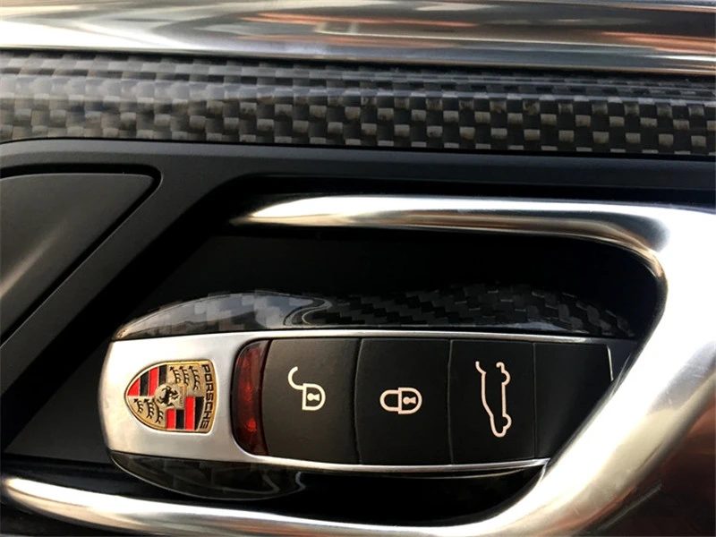 Чехол для ключей автомобиля из углеродного волокна чехол Porsche Panamera Boxster Cayman Carrera