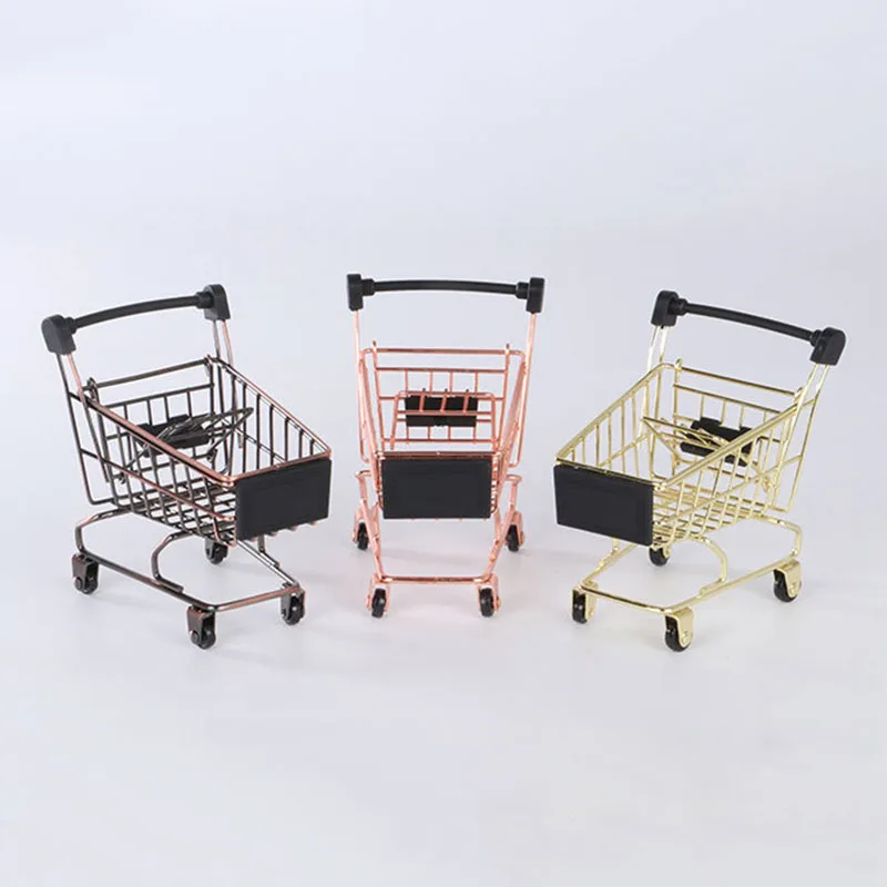 Makeup Organizer Creative Simulation Mini Shopping Cart Supermarket Trolley Debris Storage Box Organizador Home Decoration Makeup Organizer Creative Simulation Mini Shopping Cart Supermarket Trolley Debris Storage Box Organizador Home Decoration