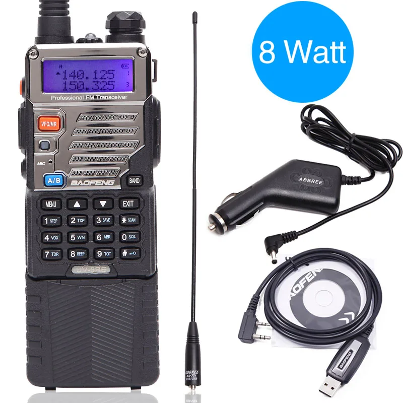 

BaoFeng UV-5RE Walkie Talkie Ham Two Way Radio upgrade version baofeng uv5re 128CH 8W VHF UHF 136-174Mhz & 400-520Mhz UV 5RE