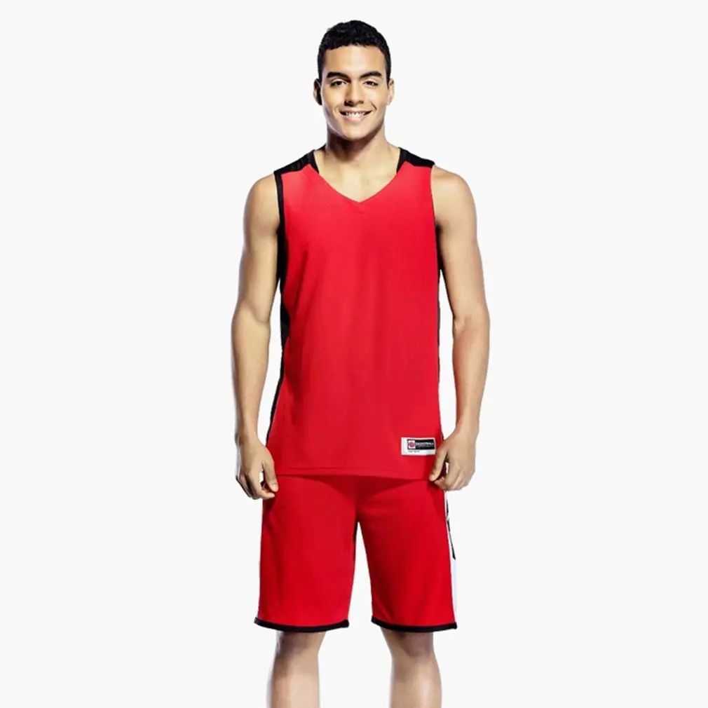 basketball jerseys Set Uniforms kits Men Reversible Basketball shirts shorts suit Sports clothes Double-side Sportswear